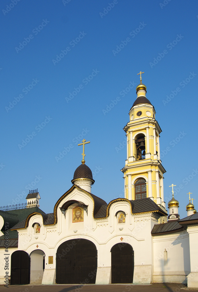 Mikhailovskaya Sloboda, Russia - September, 2019: Community of the Archangel Michael Church in the village of Mikhailovskaya Sloboda