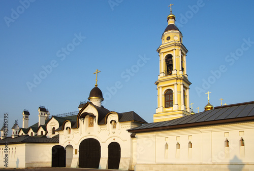 Mikhailovskaya Sloboda, Russia - September, 2019: Community of the Archangel Michael Church in the village of Mikhailovskaya Sloboda