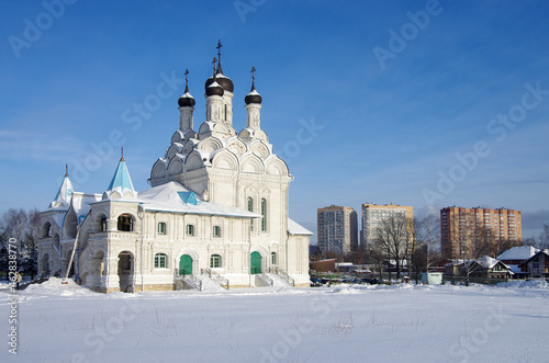 MYTISHCHI, RUSSIA - January, 2021: Church of the Annunciation of the Blessed Virgin