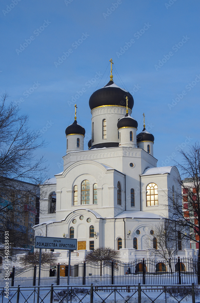 MYTISHCHI, RUSSIA - January, 2021: Cathedral of the Nativity of Christ MYTISHCHI, RUSSIA - January, 2021: Cathedral of the Nativity of Christ