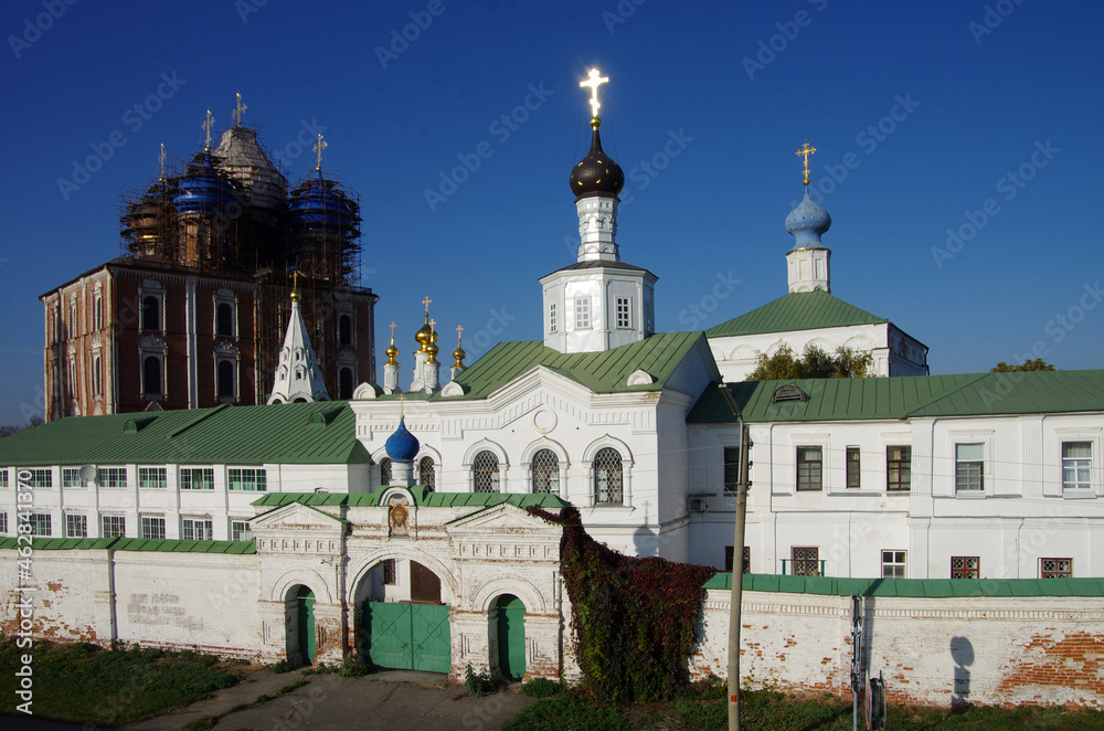 Ryazan, Russia - October, 2020: Spaso-Preobrazhensky Monastery