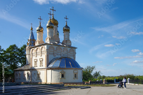 Ryazan, Russia - September, 2020: Transfiguration of Our Saviour On Yar  in sunny autumn day photo