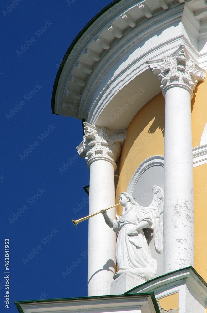 Ryazan, Russia-September, 2020: Belltower of the Ryazan Kremlin Ryazan, Russia-September, 2020: Belltower of the Ryazan Kremlin
