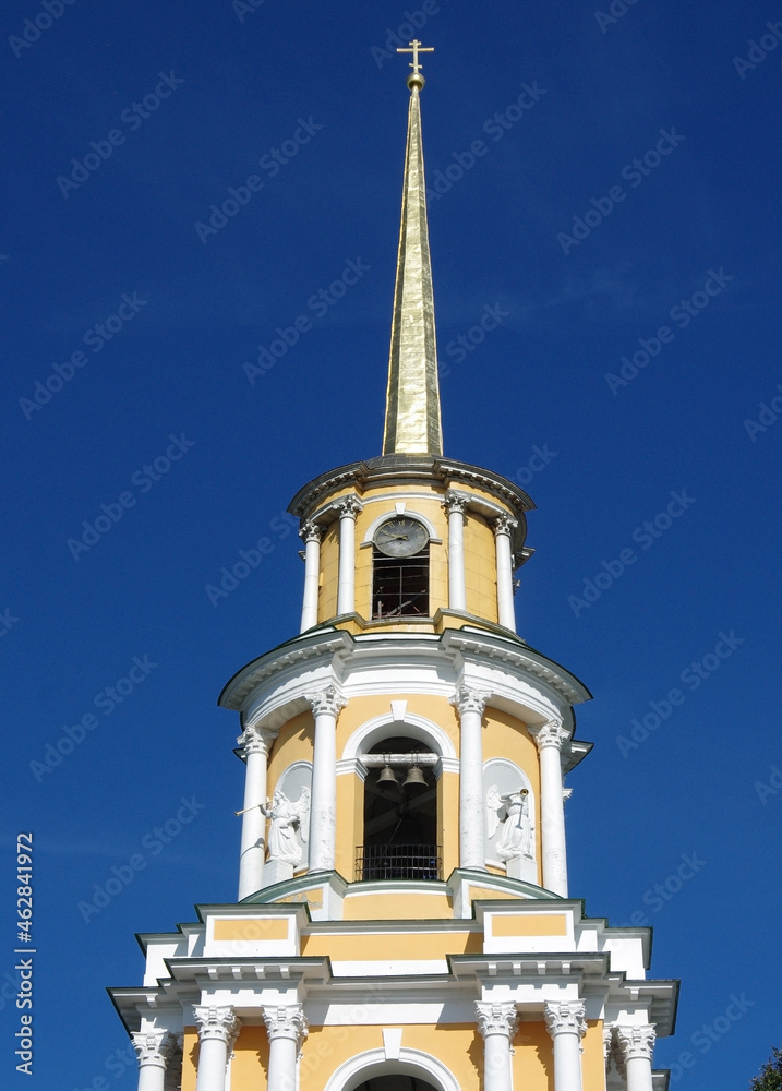 Ryazan, Russia-September, 2020: Belltower of the Ryazan Kremlin Ryazan, Russia-September, 2020: Belltower of the Ryazan Kremlin