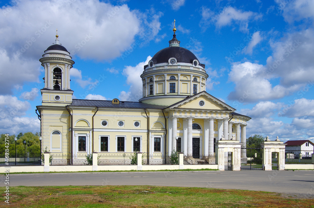 Shkin village, Kolomensky district, Moscow region, Russia-September, 2020: Holy Spirit Church