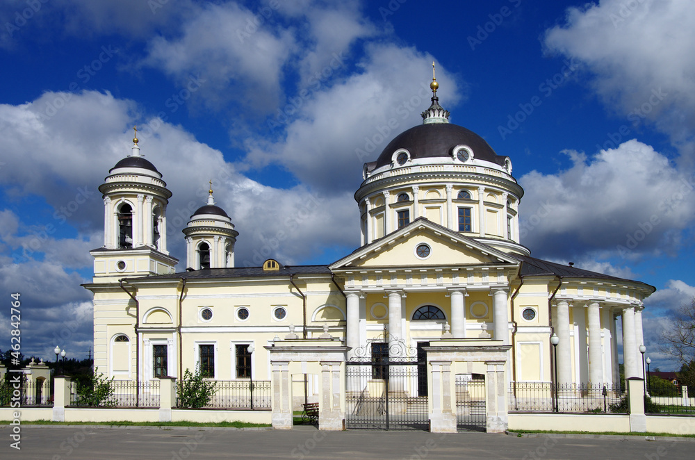 Shkin village, Kolomensky district, Moscow region, Russia-September, 2020: Holy Spirit Church