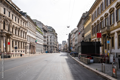 Italy, Milan, Corso Venezia street during COVID-19 outbreak photo