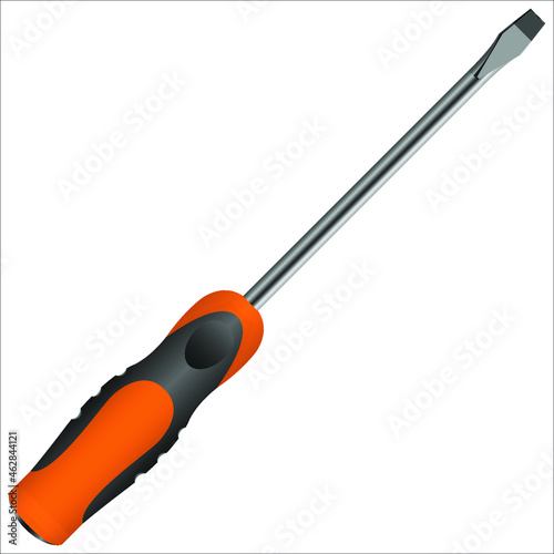 screwdriver with different bits on a white background vector