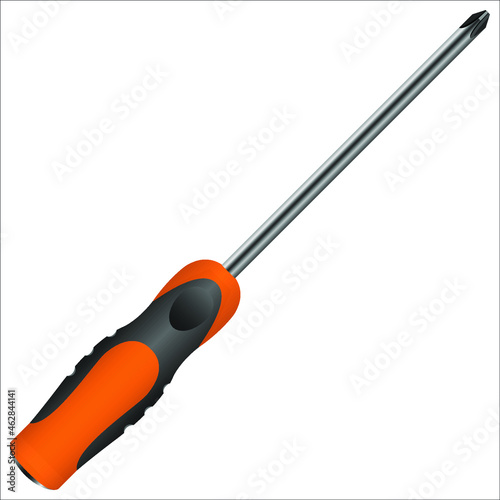 screwdriver with different bits on a white background vector