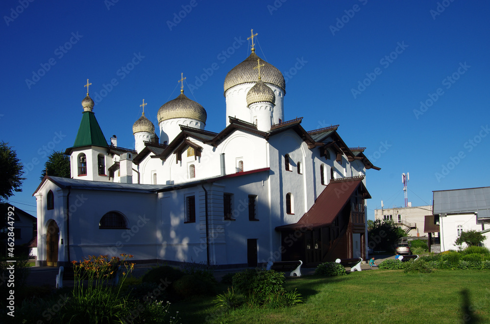 VELIKY NOVGOROD, RUSSIA - July, 2021: Church of Philip the Apostle and Nicholas the Wonderworker