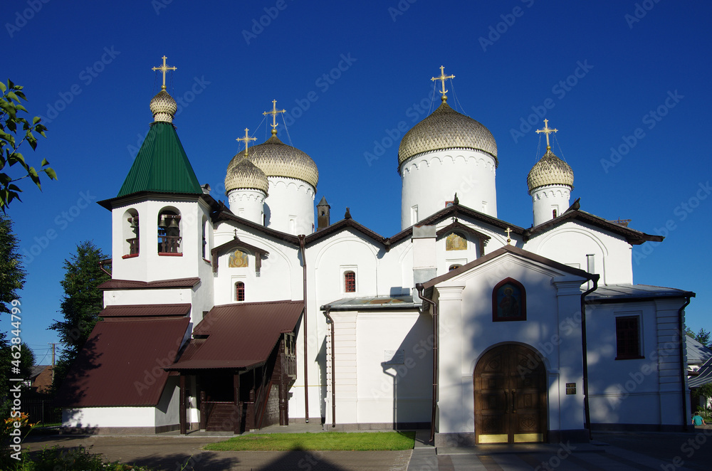 VELIKY NOVGOROD, RUSSIA - July, 2021: Church of Philip the Apostle and Nicholas the Wonderworker VELIKY NOVGOROD, RUSSIA - July, 2021: Church of Philip the Apostle and Nicholas the Wonderworker