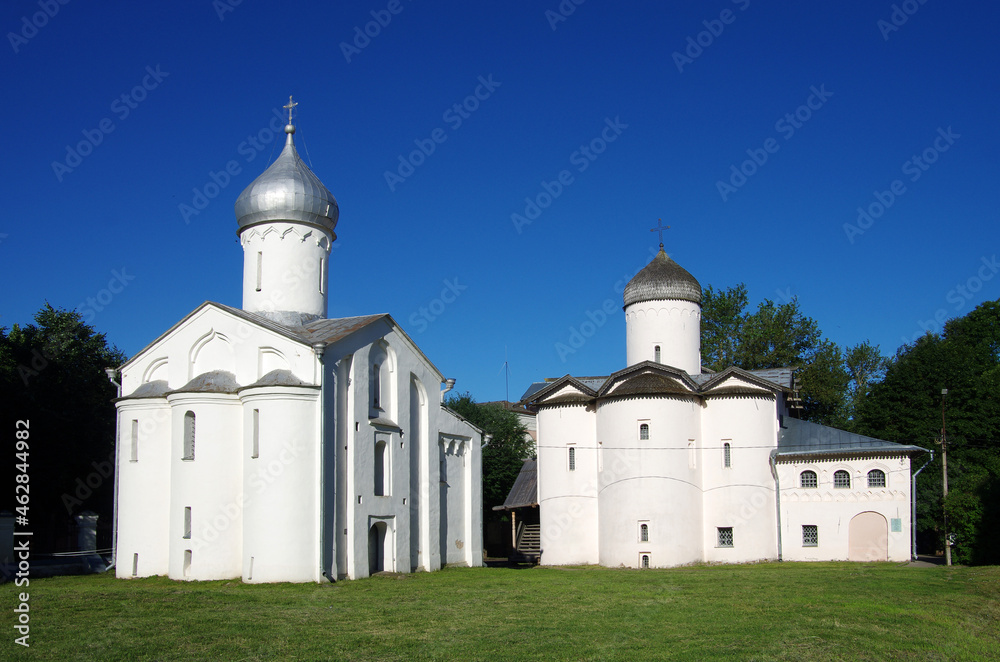 VELIKY NOVGOROD, RUSSIA - July, 2021: Procopius Church in summer sunny day