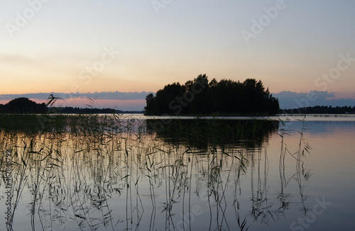 Zaonezhye. Sunrise over the Kizhi island. Lake Onega © Natalia Sidorova