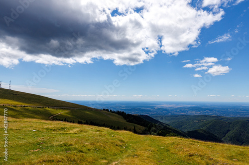 The landscape of the Carpathian Mountains