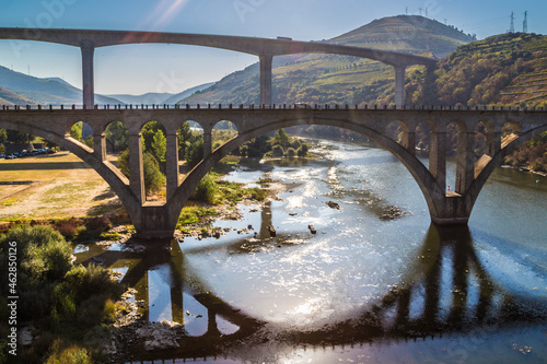 Portugal, Porto District, Porto, Bridges over Douro river photo