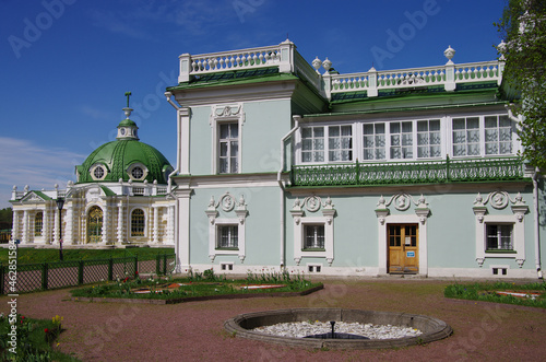Sticker MOSCOW, RUSSIA - May, 2021: Kuskovo estate of the Sheremetev family in spring da