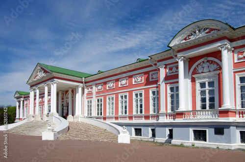 Photography MOSCOW, RUSSIA - May, 2021: Kuskovo estate of the Sheremetev family in spring da