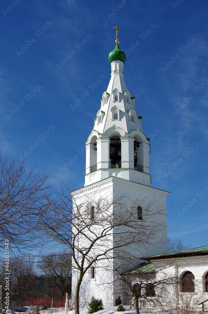 Moscow, Russia - March, 2021: Holy Trinity Church in Troitskoe-Golenischevo Moscow, Russia - March, 2021: Holy Trinity Church in Troitskoe-Golenischevo