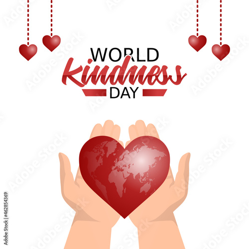 vector graphic of world kindness day good for world kindness day celebration. flat design. flyer design.flat illustration.