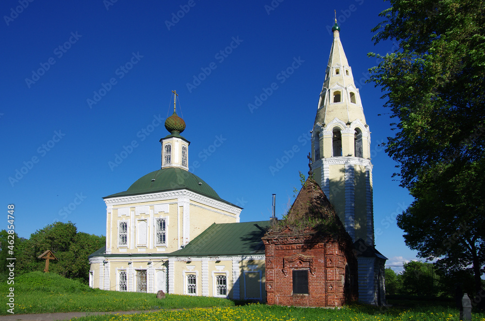 Tutaev, Russia - May, 2021: Church of the Life-Giving Trinity