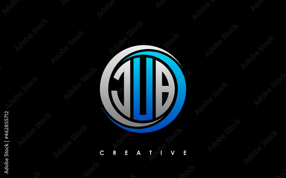 JUB Letter Initial Logo Design Template Vector Illustration