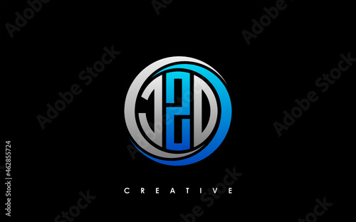 JZD Letter Initial Logo Design Template Vector Illustration