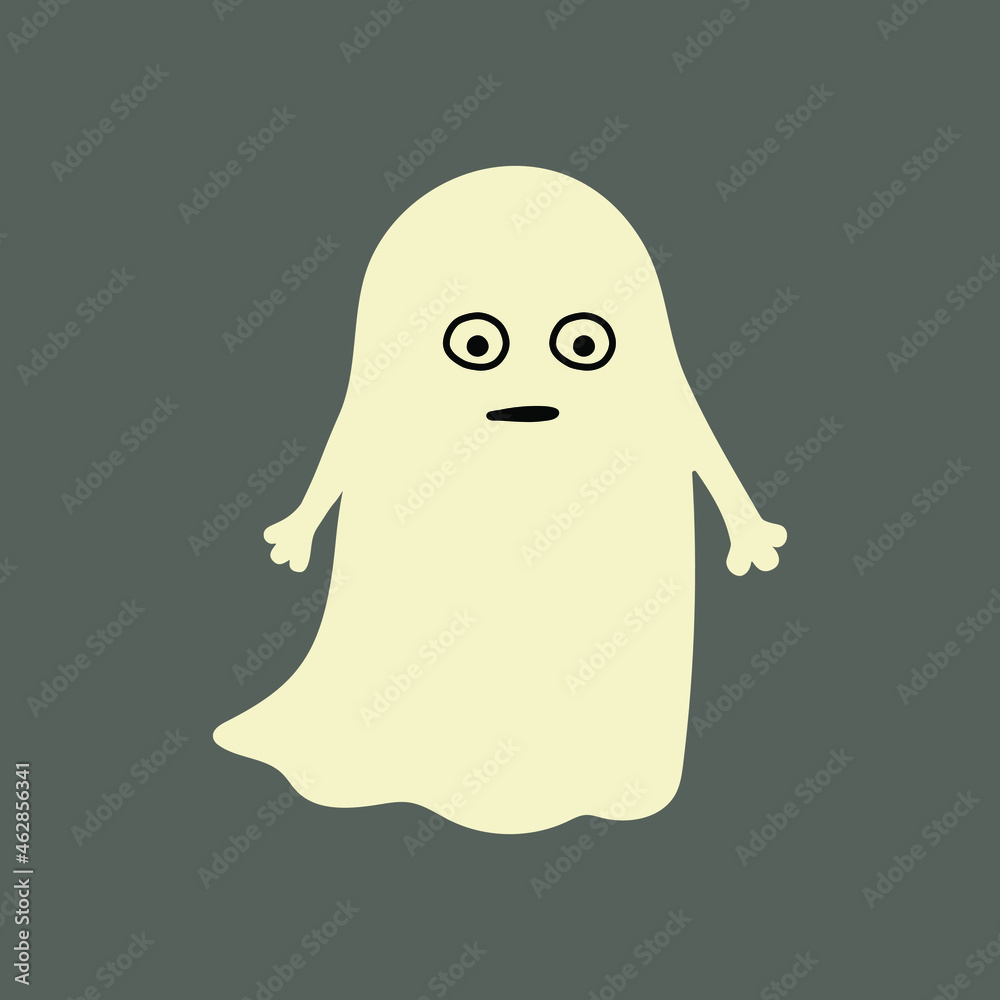 Scary ghost sheet isolated on grey background. Vector illustration Scary ghost sheet isolated on grey background. Vector illustration
