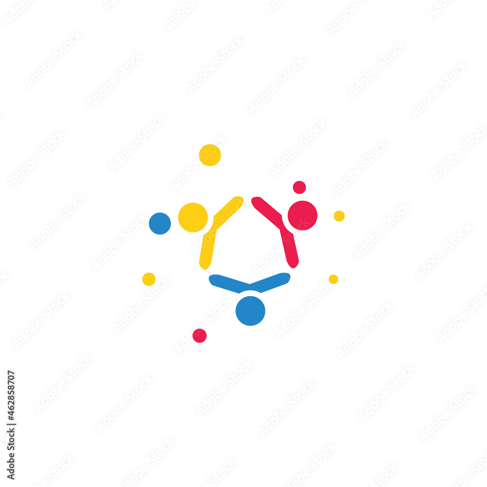 Community, network and social icon design template Community, network and social icon design template