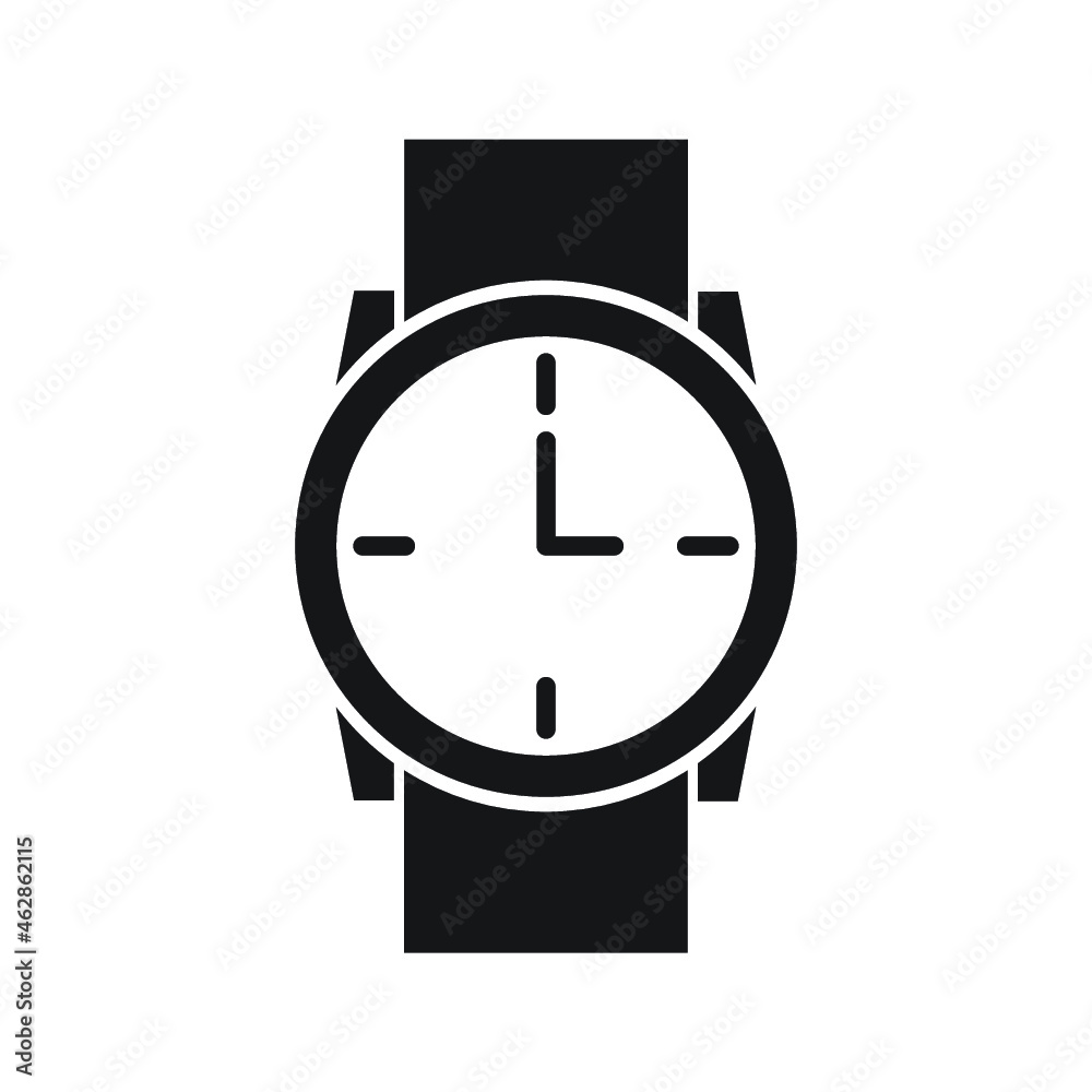 Watch Icon Logo Template Illustration Design
