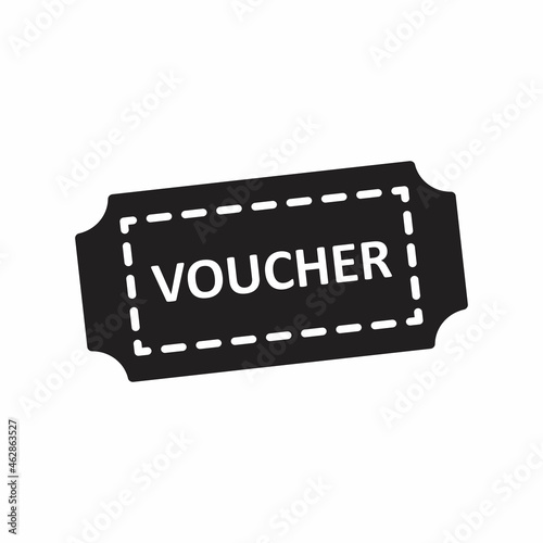 The voucher icon. Coupon and gift, offer, discount symbol. Flat illustration