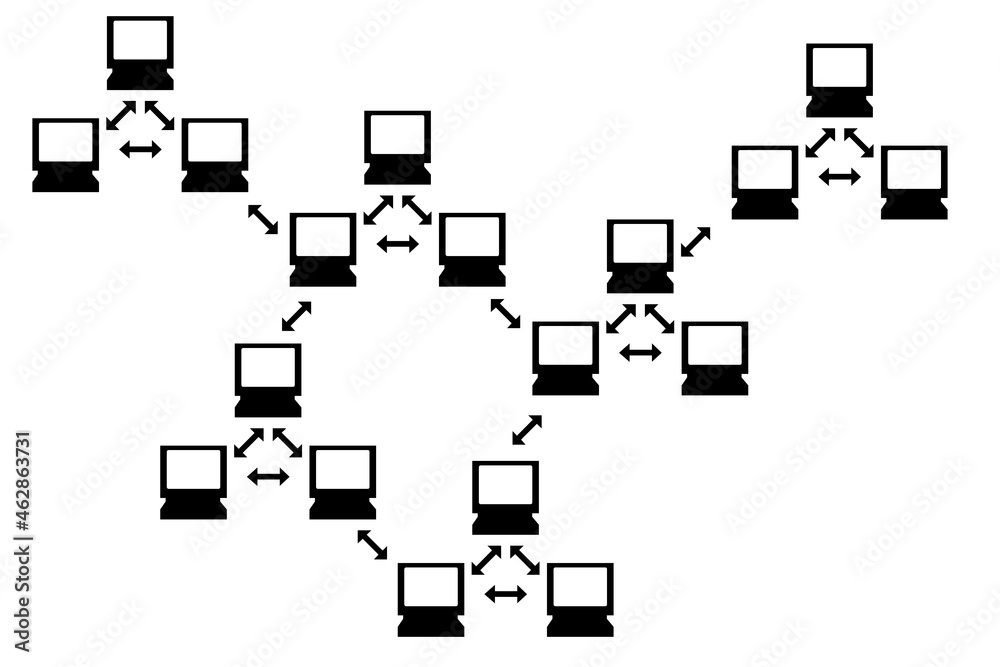 Großes Netzwerk aus vielen Computern Großes Netzwerk aus vielen Computern