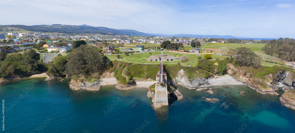 Panoramic aerial view of  Ribadeo Lugo Galicia