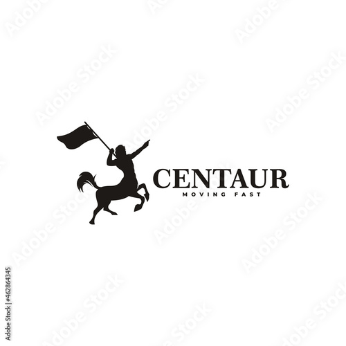 centaur logo design vector illustration