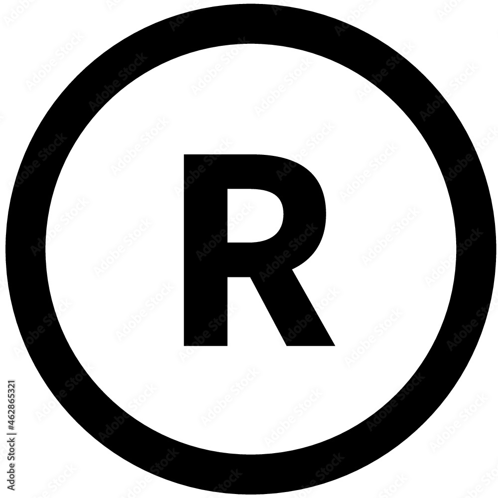 registered trademark symbol icon R registered trademark symbol icon R