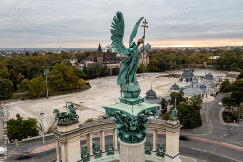 Aerial view from Millennium Monument in Heroes Square, Budapest © Rick Neves