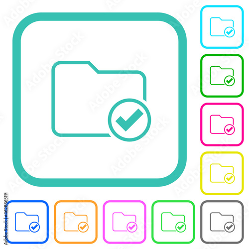 Directory ok outline vivid colored flat icons