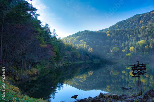 Japan, Nagano, Yatsugatake Forest and Male Pond