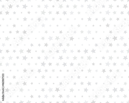Seamless pattern with gray stars on a white background 