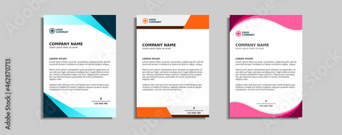 modern corporate letterhead template design