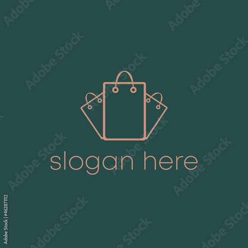 Shopping bag logo design for e-commerce business