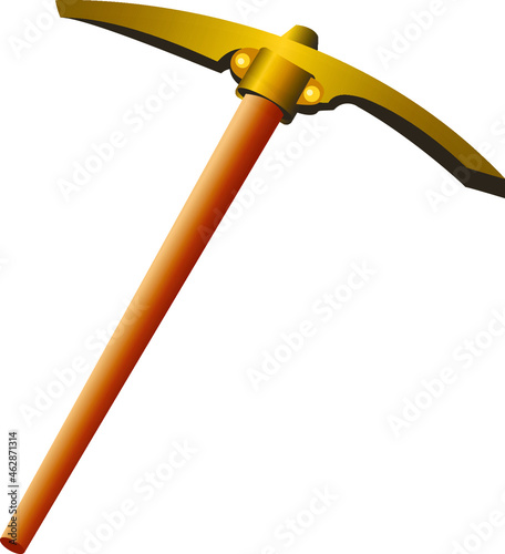 pickaxe for ore extraction on a white background