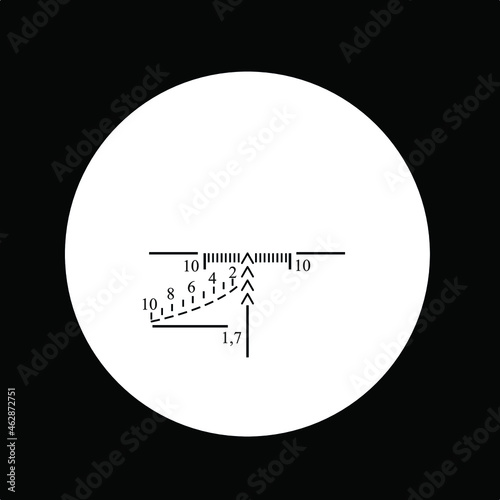 the view through the scope from a sniper rifle