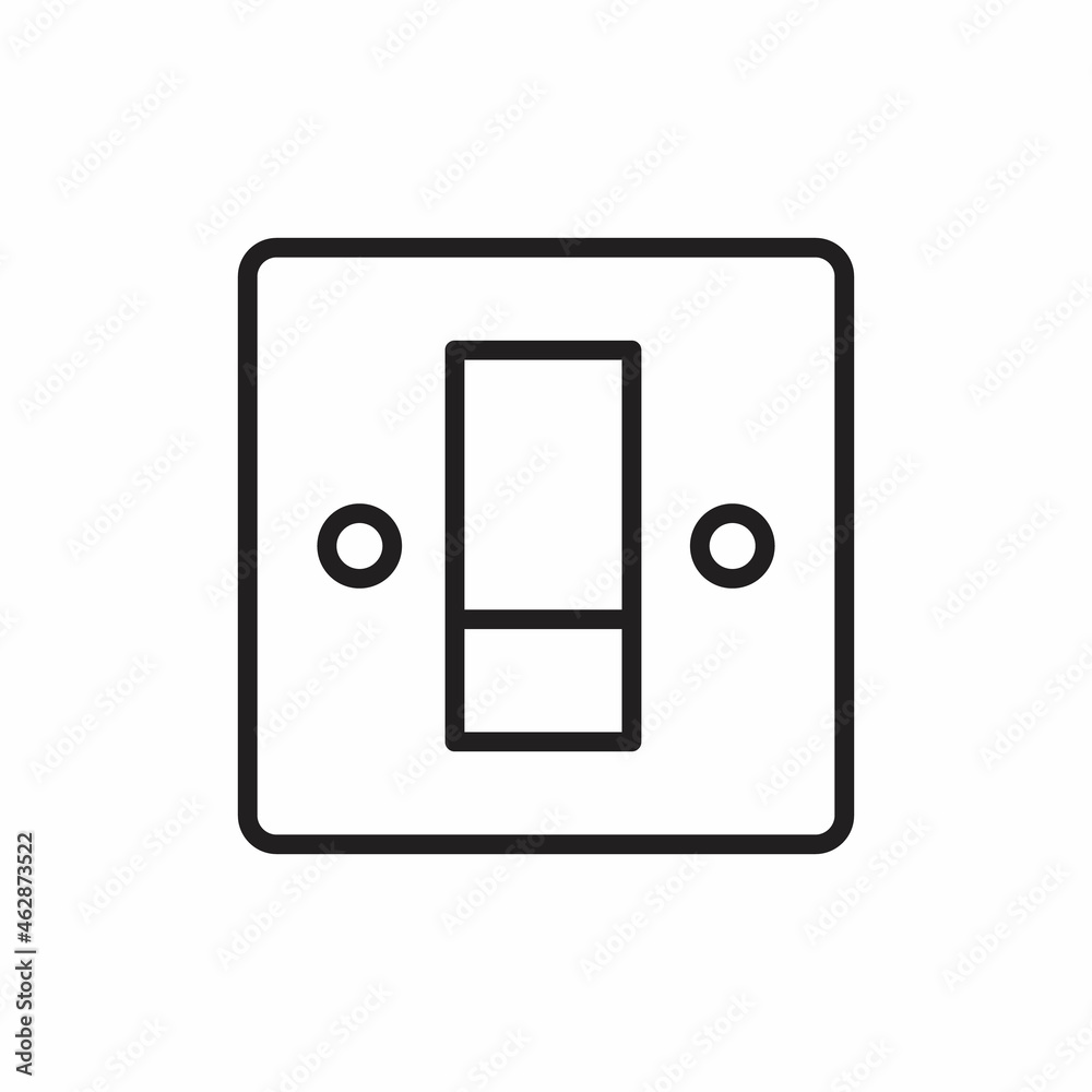 Electric switch icon in thin outline style. Electric switch icon in thin outline style.