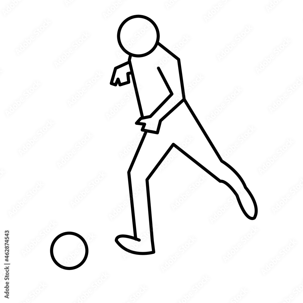 football player kick outline minimalism design football player kick outline minimalism design