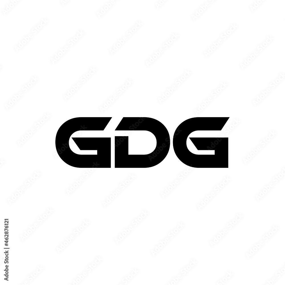 GDG letter logo design with white background in illustrator, vector logo modern alphabet font overlap style. calligraphy designs for logo, Poster, Invitation, etc.