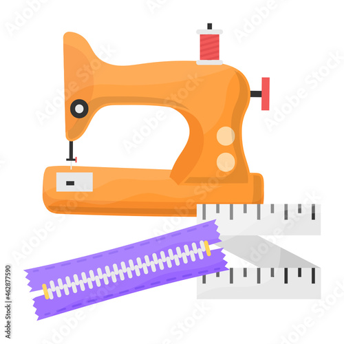 Sewing and Tailoring Concept Vector Color Icon Design, Hobby Symbol, Leisure time Activity Sign, Hobbyists and Handicraft Stock Illustration