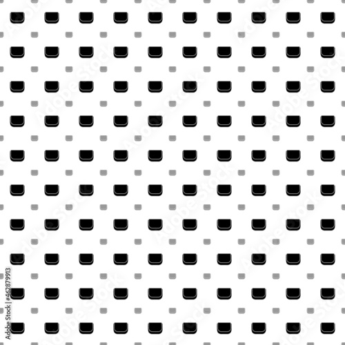 Square seamless background pattern from geometric shapes are different sizes and opacity. The pattern is evenly filled with big black ladies handbag symbols. Vector illustration on white background
