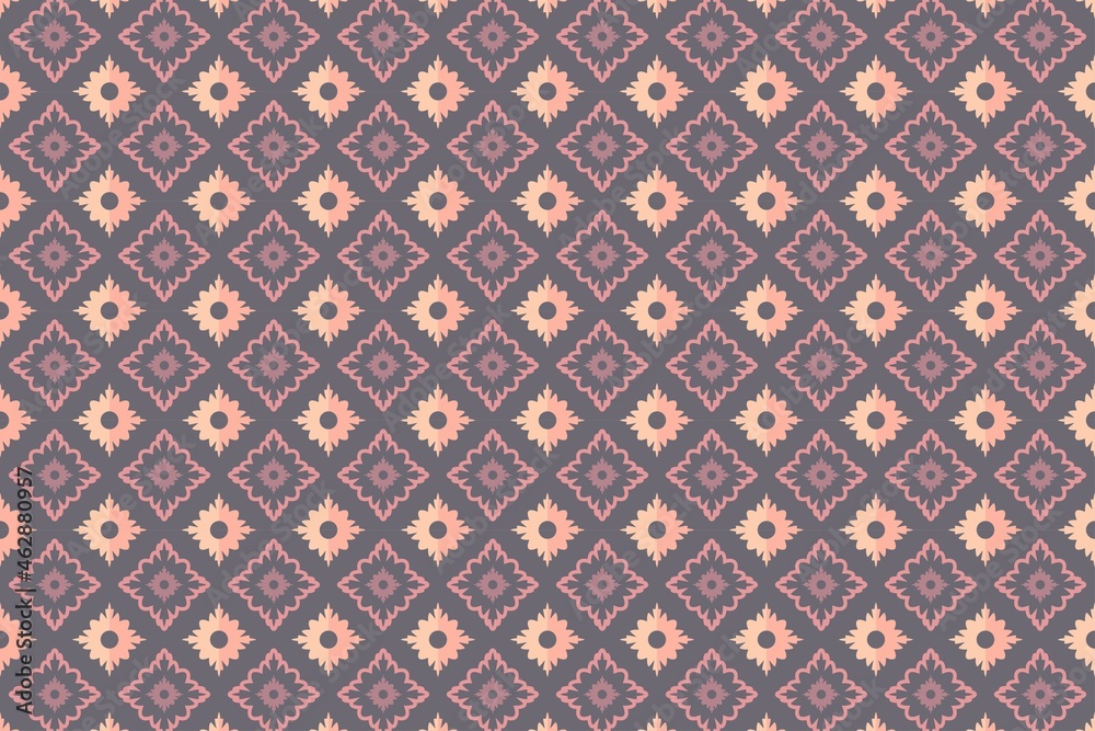 Very cute pink flower vector background pattern seamless