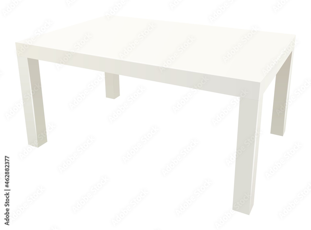 Vector rectangular side table illustration Vector rectangular side table illustration
