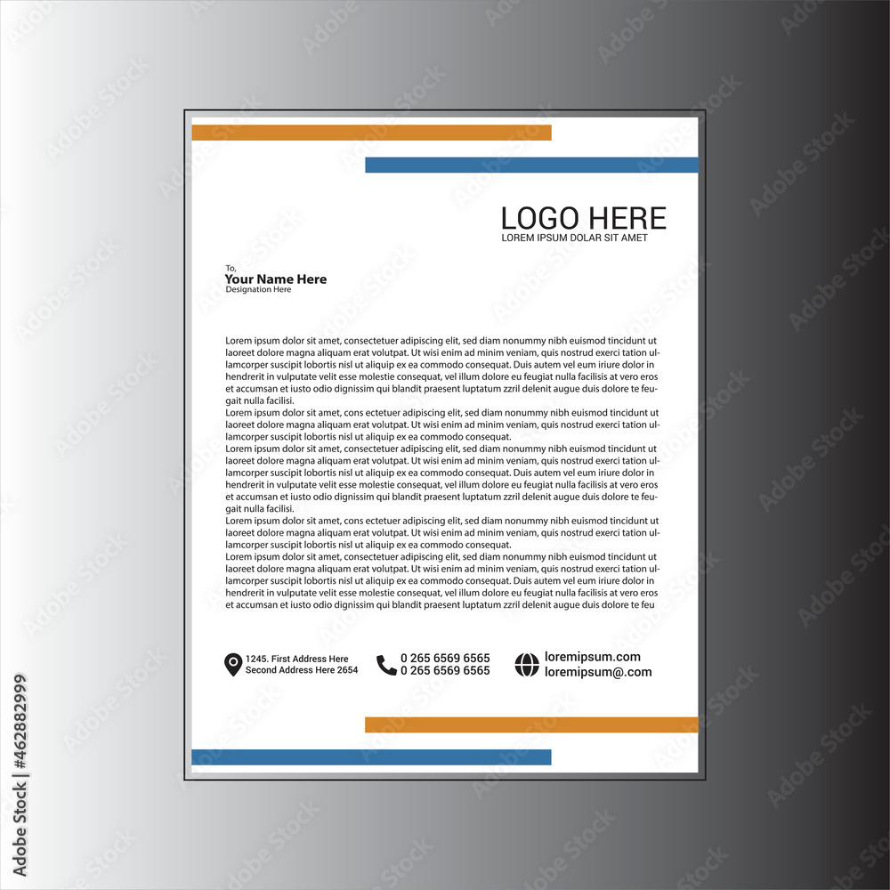 Obraz premium A4 Vector Template Letterhead Design